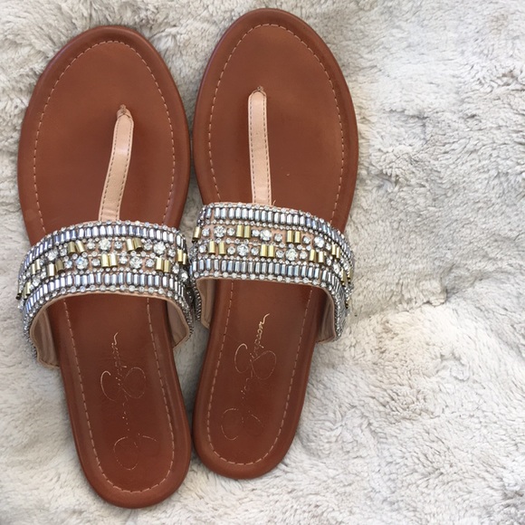 Jessica Simpson Shoes - Jessica Simpson Embellished Jeweled Sandals